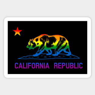 California Republic LGBTQ Gay Pride State Flag Magnet